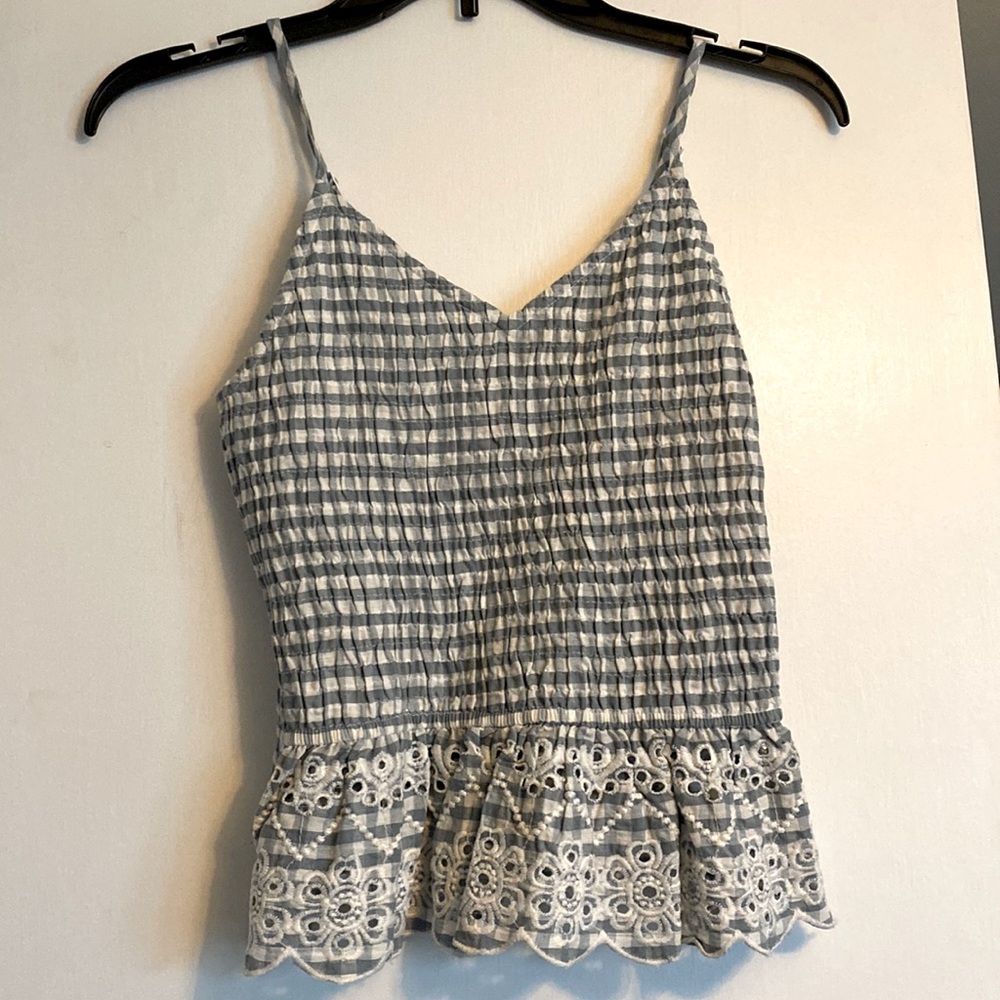 Blue and White Summer Top